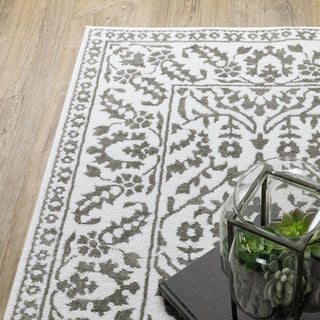 Oriental Weavers Montecito 2062H Grey/White Area Rug Corner Image