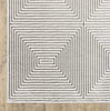Oriental Weavers Montecito 8111W Grey/White Area Rug Corner Image