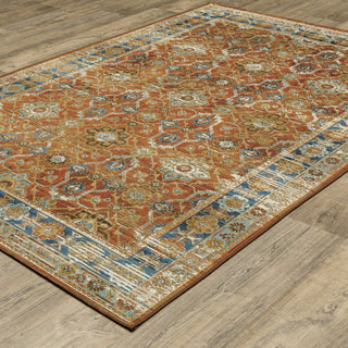 Oriental Weavers Naples 1204X Rust/Blue Area Rug