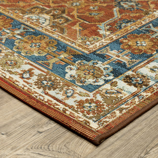 Oriental Weavers Naples 1204X Rust/Blue Area Rug