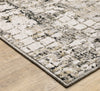 Oriental Weavers Nebulous 091D9 Grey/Beige Area Rug Corner Image