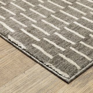 Oriental Weavers Oliver OLV03 Grey / Beige Area Rug Corner Image
