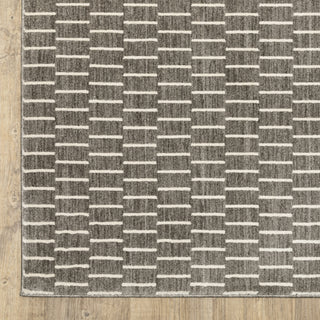Oriental Weavers Oliver OLV03 Grey / Beige Area Rug Corner Image