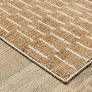 Oriental Weavers Oliver OLV04 Rust / Beige Area Rug Corner Image