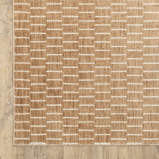 Oriental Weavers Oliver OLV04 Rust / Beige Area Rug Corner Image