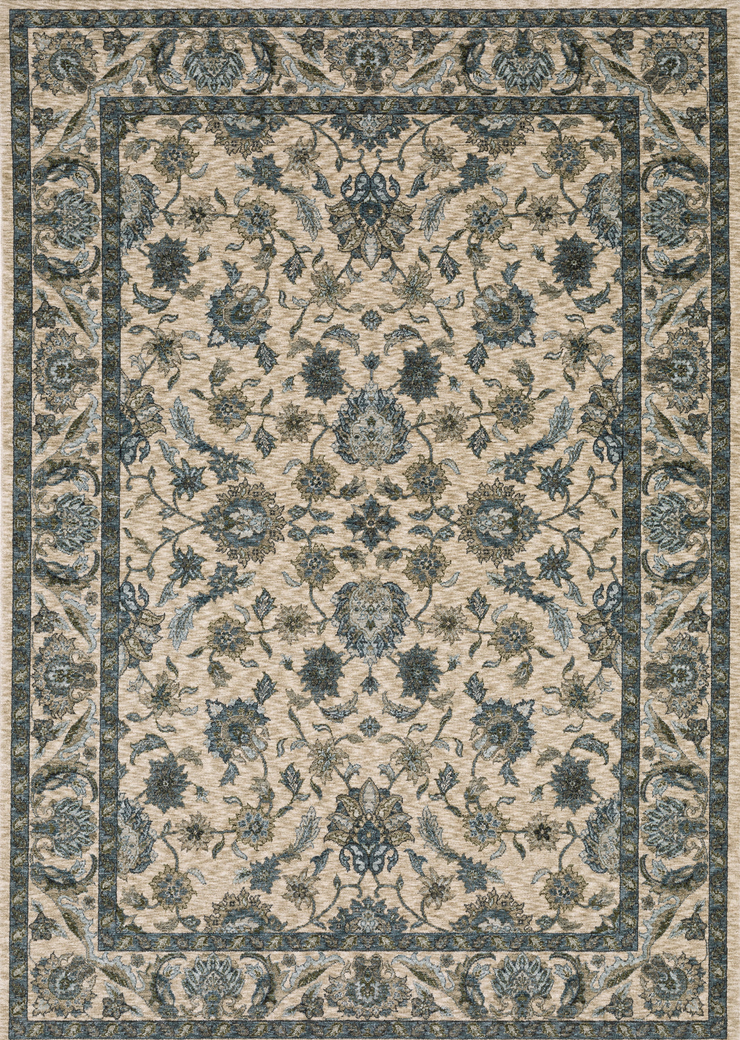 Oriental Weavers ABERDEEN 070I1 Beige/ Blue Area Rug main image