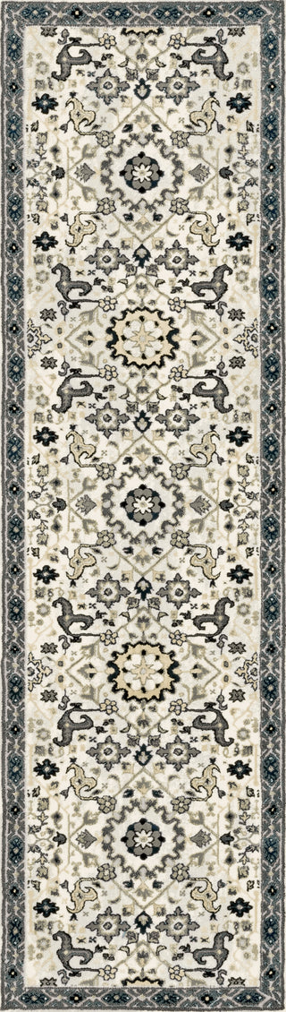 Oriental Weavers Bowen 073J2 Ivory Navy Area Rug 