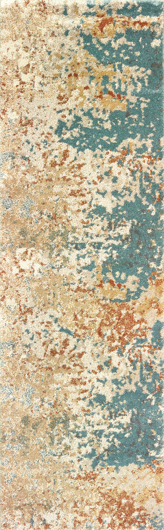 Oriental Weavers Carson 9654B Blue Orange Area Rug 