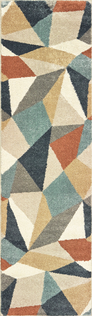 Oriental Weavers Carson 9659B Blue Orange Area Rug 