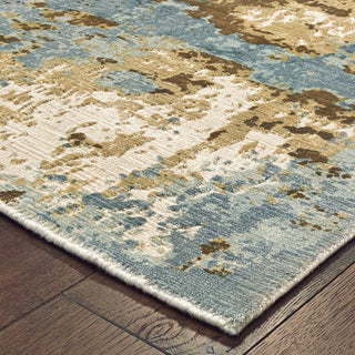 Oriental Weavers Formations 70001 Blue Brown Area Rug 