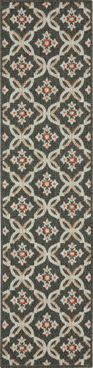 Oriental Weavers Latitude 1904K Grey Orange Area Rug 