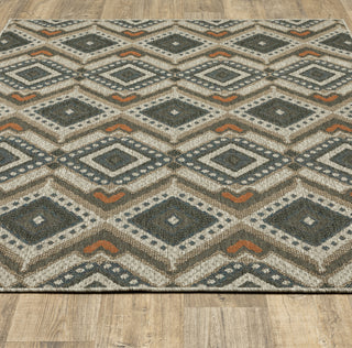 Oriental Weavers Latitude 002X3 Grey Orange Area Rug 