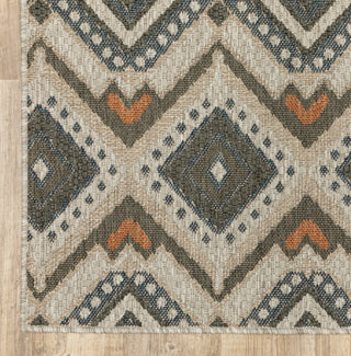 Oriental Weavers Latitude 002X3 Grey Orange Area Rug 