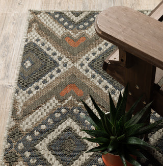 Oriental Weavers Latitude 002X3 Grey Orange Area Rug 