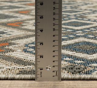 Oriental Weavers Latitude 002X3 Grey Orange Area Rug 