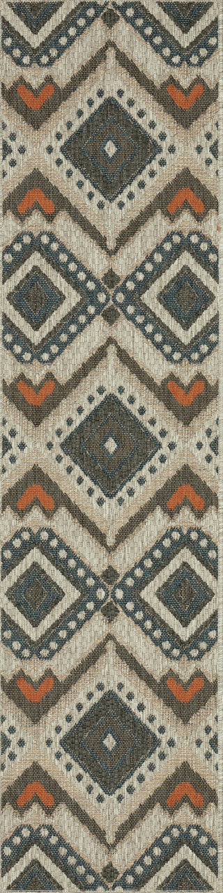 Oriental Weavers Latitude 002X3 Grey Orange Area Rug 