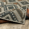 Oriental Weavers Latitude 002X3 Grey Orange Area Rug 