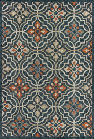 Oriental Weavers Latitude 709B3 Blue Orange Area Rug 