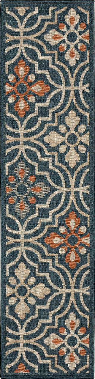 Oriental Weavers Latitude 709B3 Blue Orange Area Rug 