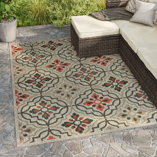 Oriental Weavers Latitude 709Y3 Grey Orange Area Rug 