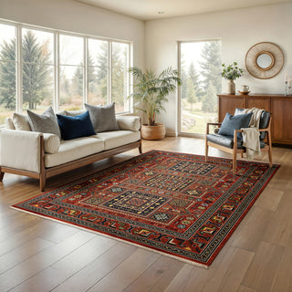 Oriental Weavers Lilihan 002C6 Red/Multi Area Rug Lifestyle Image Feature