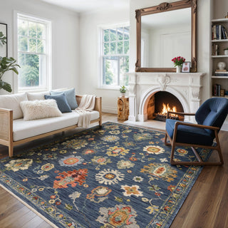Oriental Weavers Lucca 2863B Blue/Multi Area Rug Lifestyle Image Feature