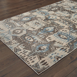 Oriental Weavers Pandora 1334W Blue Brown Area Rug 