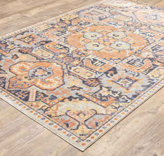 Oriental Weavers Pandora 049S7 Blue Orange Area Rug 