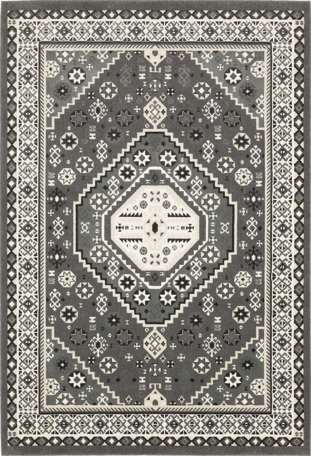 Oriental Weavers RAYLAN RAY02 Grey/ Ivory Area Rug main image