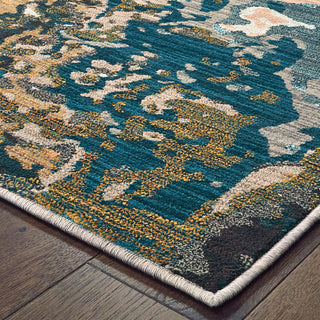 Oriental Weavers Sedona 9490B Blue Gold Area Rug 