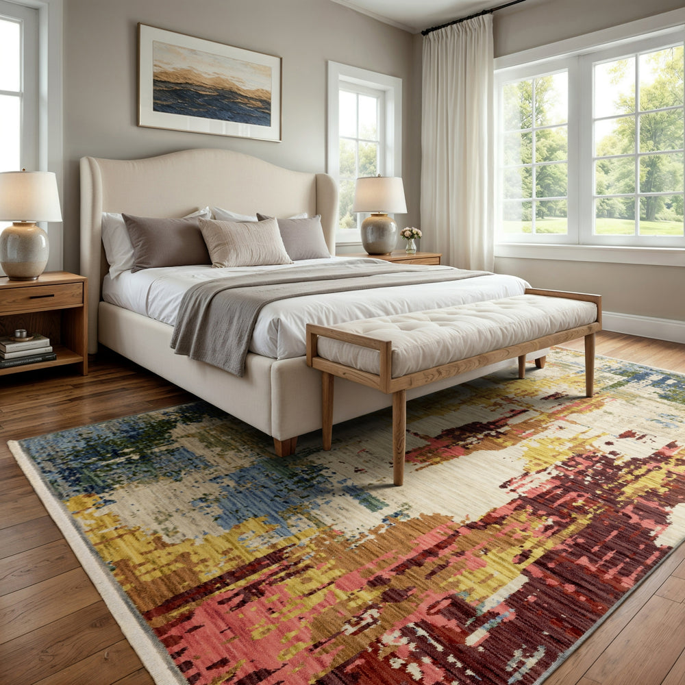 Oriental Weavers Soleri SOL01 Beige/Multi Area Rug Lifestyle Image Feature