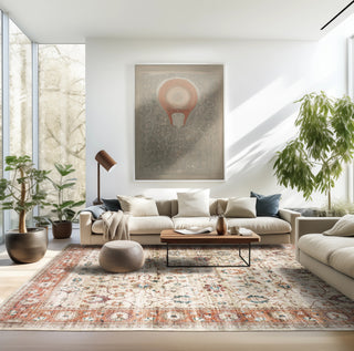 Oriental Weavers Sumter SUM03 Ivory/Rust Area Rug 