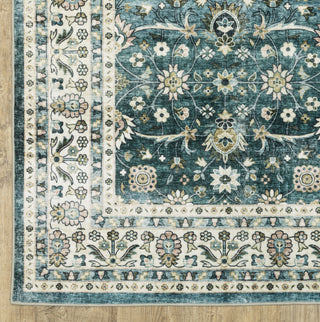 Oriental Weavers Sumter SUM08 Teal/Ivory Area Rug 