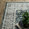 Oriental Weavers Sumter SUM08 Teal/Ivory Area Rug 