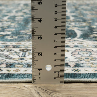 Oriental Weavers Sumter SUM08 Teal/Ivory Area Rug 