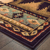 Oriental Weavers Woodlands 1041C Black Multi Area Rug 