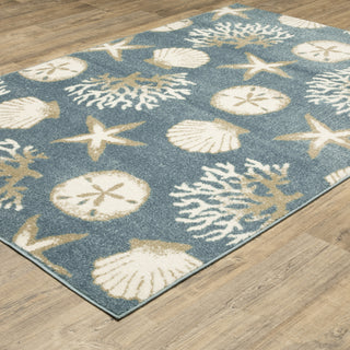 Oriental Weavers Quinn QUI01 Blue / Beige Area Rug Alternate Image