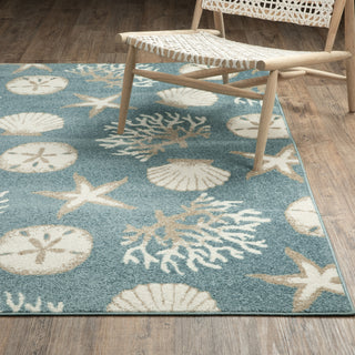 Oriental Weavers Quinn QUI01 Blue / Beige Area Rug Lifestyle Image Feature