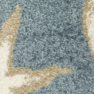 Oriental Weavers Quinn QUI01 Blue / Beige Area Rug Close-up Image