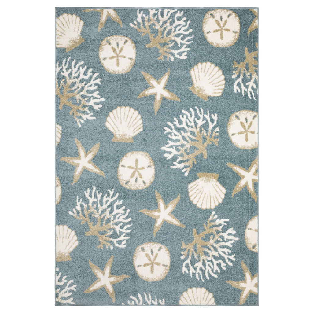Oriental Weavers Quinn QUI01 Blue / Beige Area Rug main image