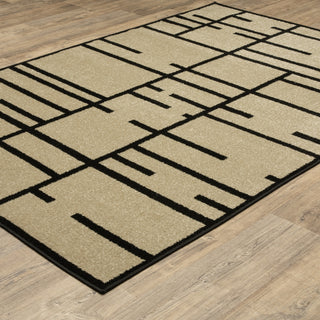 Oriental Weavers Quinn QUI03 Beige / Black Area Rug Alternate Image