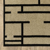 Oriental Weavers Quinn QUI03 Beige / Black Area Rug Corner Image