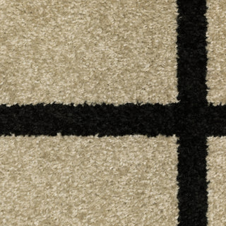 Oriental Weavers Quinn QUI03 Beige / Black Area Rug Close-up Image