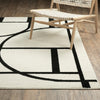Oriental Weavers Quinn QUI06 Ivory / Black Area Rug Lifestyle Image Feature