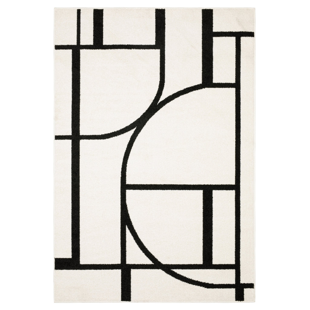 Oriental Weavers Quinn QUI06 Ivory / Black Area Rug main image