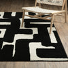 Oriental Weavers Quinn QUI08 Black / Ivory Area Rug Lifestyle Image Feature