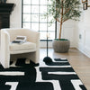 Oriental Weavers Quinn QUI08 Black / Ivory Area Rug Lifestyle Image Feature