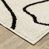 Oriental Weavers Quinn QUI12 Beige / Black Area Rug Corner Image