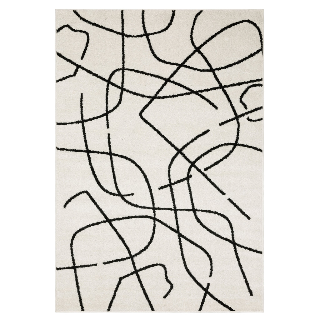 Oriental Weavers Quinn QUI12 Beige / Black Area Rug main image