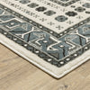 Oriental Weavers RAYLAN RAY01 Grey/ Blue Area Rug Corner Image